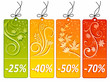 Set of autumn sale tags Set of autumn sale tags