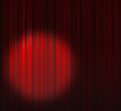 Deep Red Curtain With Spot Bottom Left