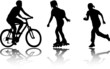 recreation silhouettes - vector recreation silhouettes - vector