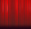 Deep Red Curtain Bottom Shaded