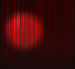 Deep Red Curtain With Small Spot Left