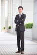 Businessman smiles