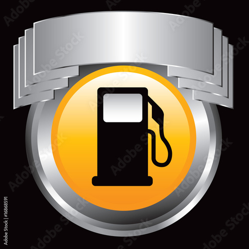 gas pump vector. Gas pump silver crest