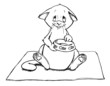 Katze, Kater, Kätzchen, betteln, Hunger