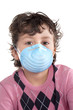 Child infected with influenza A