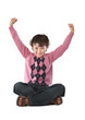 Happy child sitting