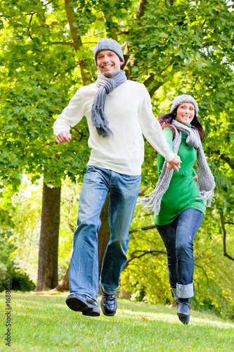 Photo: running couple cold cool season running couple cold cool season