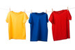 Foto: Colorful T-Shirts on White Colorful T-Shirts on White