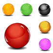 set of shiny web buttons - vector