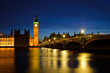 Big Ben and Houses of Parliament at night, London, UK