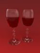 Two wine glasses