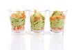 Espuma d'avocat aux crevettes et crabe Espuma d'avocat aux crevettes et crabe