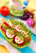 hedgehog from eggs and chives