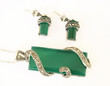 Malachite necklace and earings