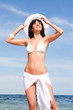Young fashion woman on the beach Young fashion woman on the beach