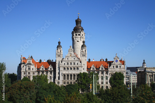Foto: Leipzig Rathaus Burg Pleiße Sachsen Leipzig Rathaus Burg Pleiße Sachsen