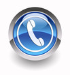 Blue phone glossy icon Blue phone glossy icon