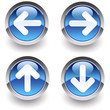 Glossy arrow icons set Glossy arrow icons set