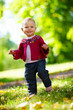 Baby girl walking
