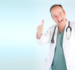 Photo: Smiling Physician Looking at You with his Thumb Up Smiling Physician Looking at You with his Thumb Up