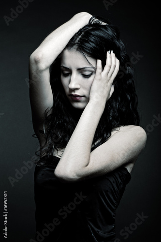 Photo: portrait of sad woman portrait of sad woman