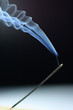 Swirl of Smoking incense on a black back ground