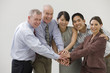 Business team showing solidarity