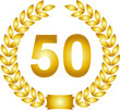 illustration eines goldenen jubiläums lorbeerkranzes 50 jahre illustration eines goldenen jubiläums lorbeerkranzes 50 jahre