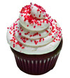 Red Velvet Cupcake with Red Sprinkels