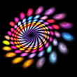 Abstract fractal futuristic spiral background
