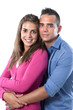 Lovers smiling isolated on white background.Lovers smiling isola