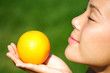 Woman and fruit