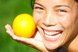 Healthy woman laughing