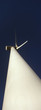 Wind turbine, low angle view