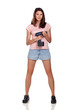 Girl with cordless screwdriver III