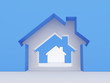 3d Render Of House Concept (Rent Metaphor)