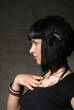 Frau mit Tattoo