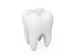 3d tooth isolated on white background.