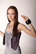 Frau schnippen Finger