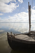 Helm of wooden fishing boat