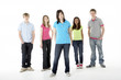 Group of Teenage Friends in Studio