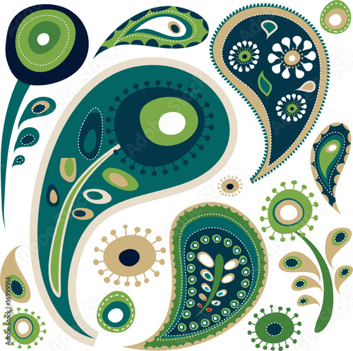 Vektor: cute paisley seamless pattern cute paisley seamless pattern