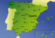 detailed vector map of spain
