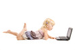 Little girl and laptop Little girl and laptop