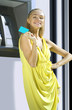 Foto: Happy woman with plastic card Happy woman with plastic card
