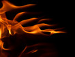 Fire on a black background