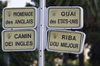 Schild in Nizza Promenade des Anglais Schild in Nizza Promenade des Anglais