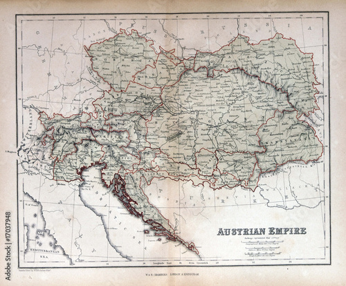 Old map of Austria, Hungary, map of austria-hungary. Old map of Austria, Hungary,