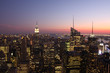 Manhattan skyline at sunset