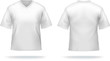 White T-shirt with triangle collar (design template). White T-shirt with triangle collar (design template).